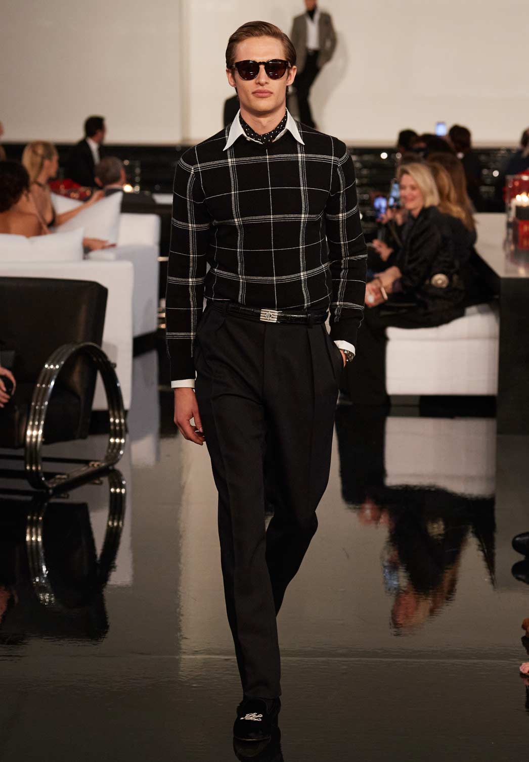 Model wearing look from the Fall/Winter Ralph Lauren Collection show.