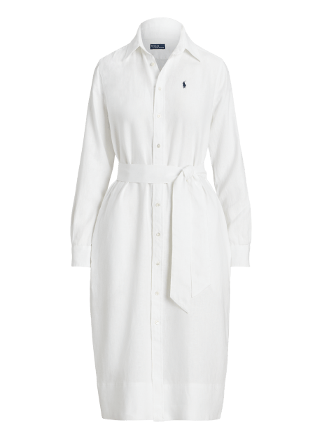 Belted Linen Shirtdress