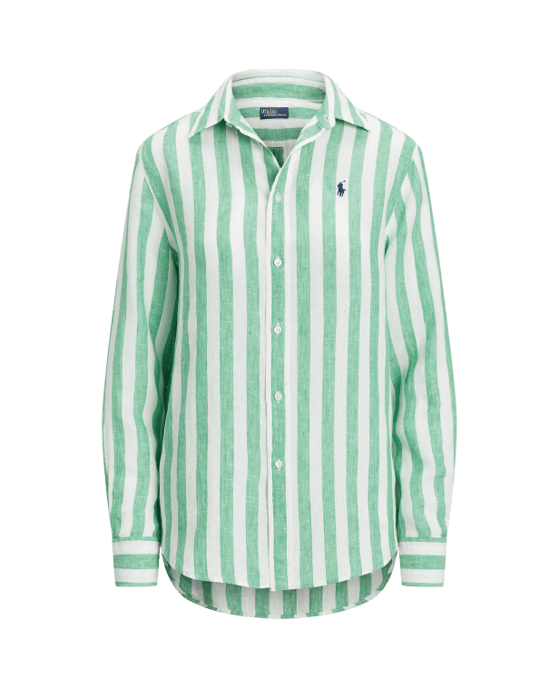 Classic Fit Striped Linen Shirt
