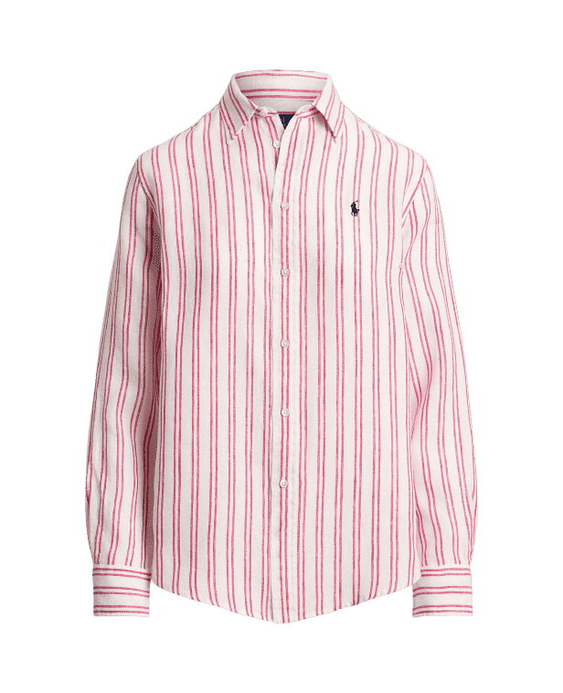 Classic Fit Striped Linen Shirt