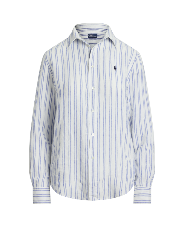 Classic Fit Striped Linen Shirt