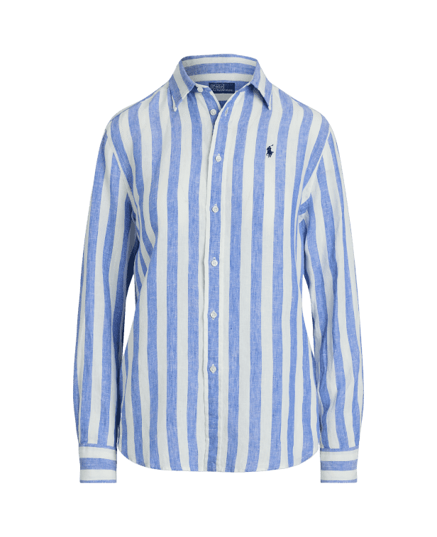 Classic Fit Striped Linen Shirt