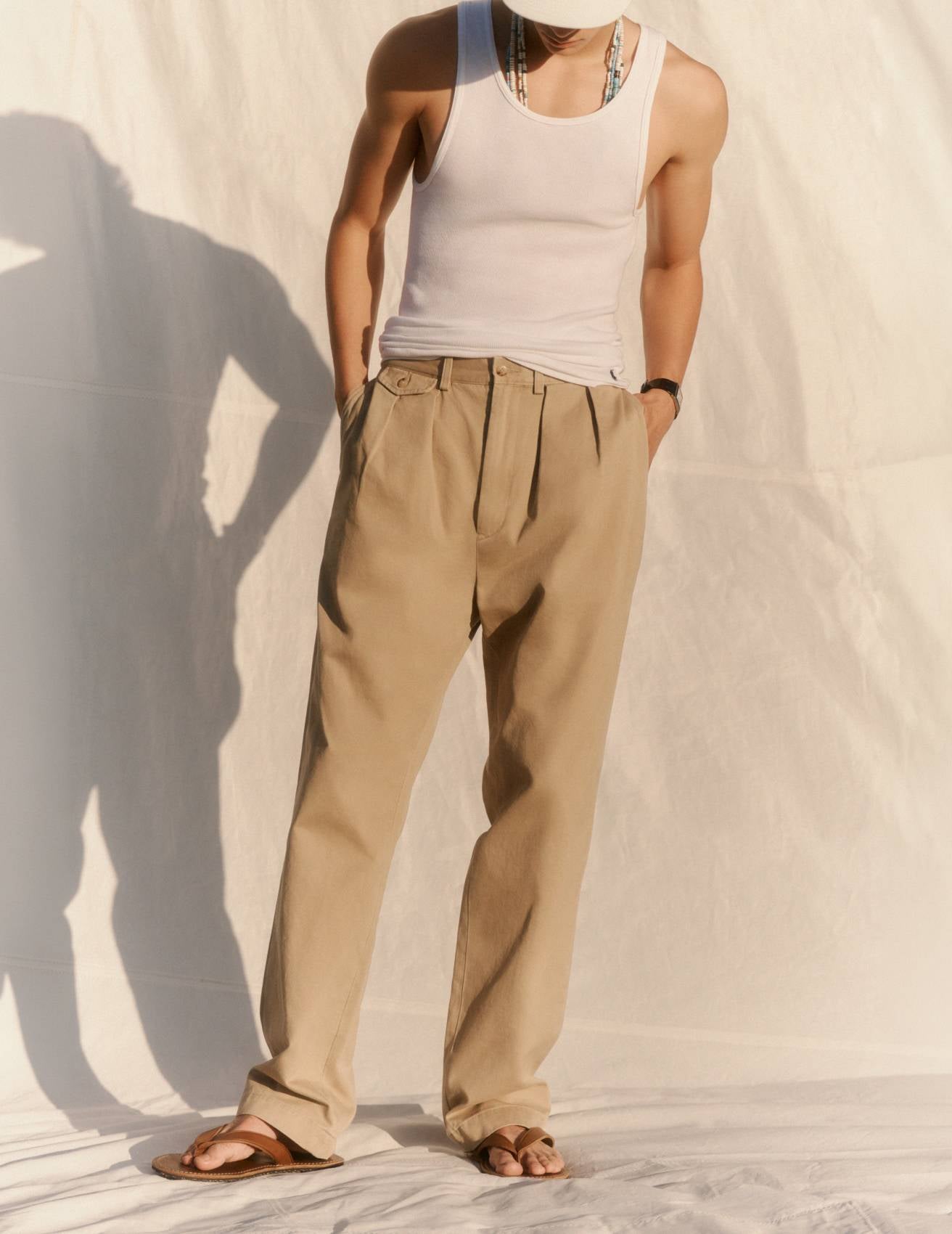 Whitman Relaxed Fit Pleated Chino Pant