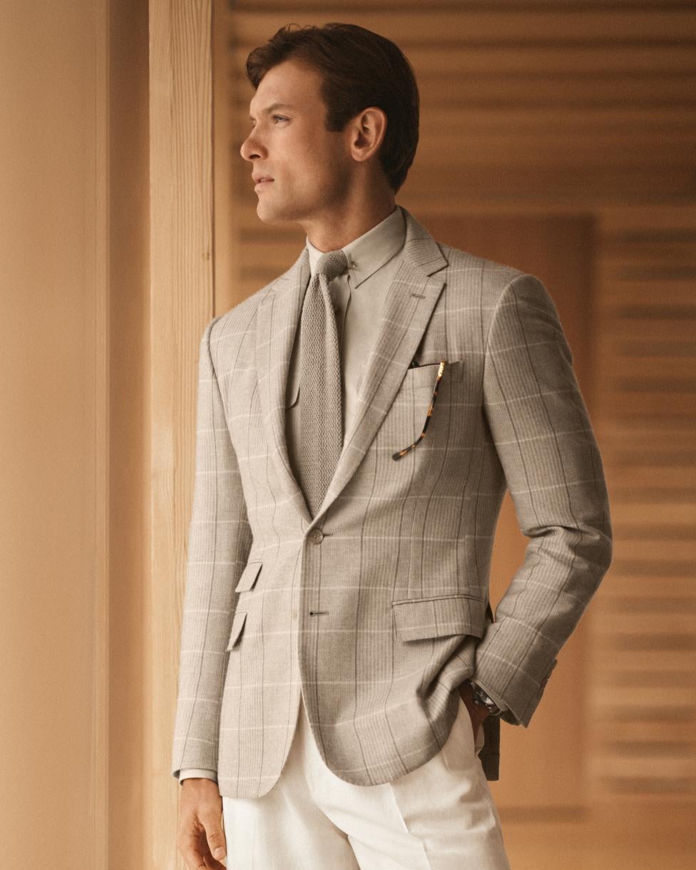 Kent Hand-Tailored Plaid Sport Coat