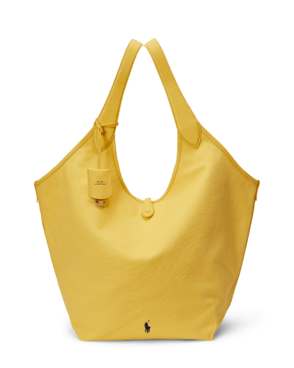 Polo Play Canvas & Leather Large Tote Bag