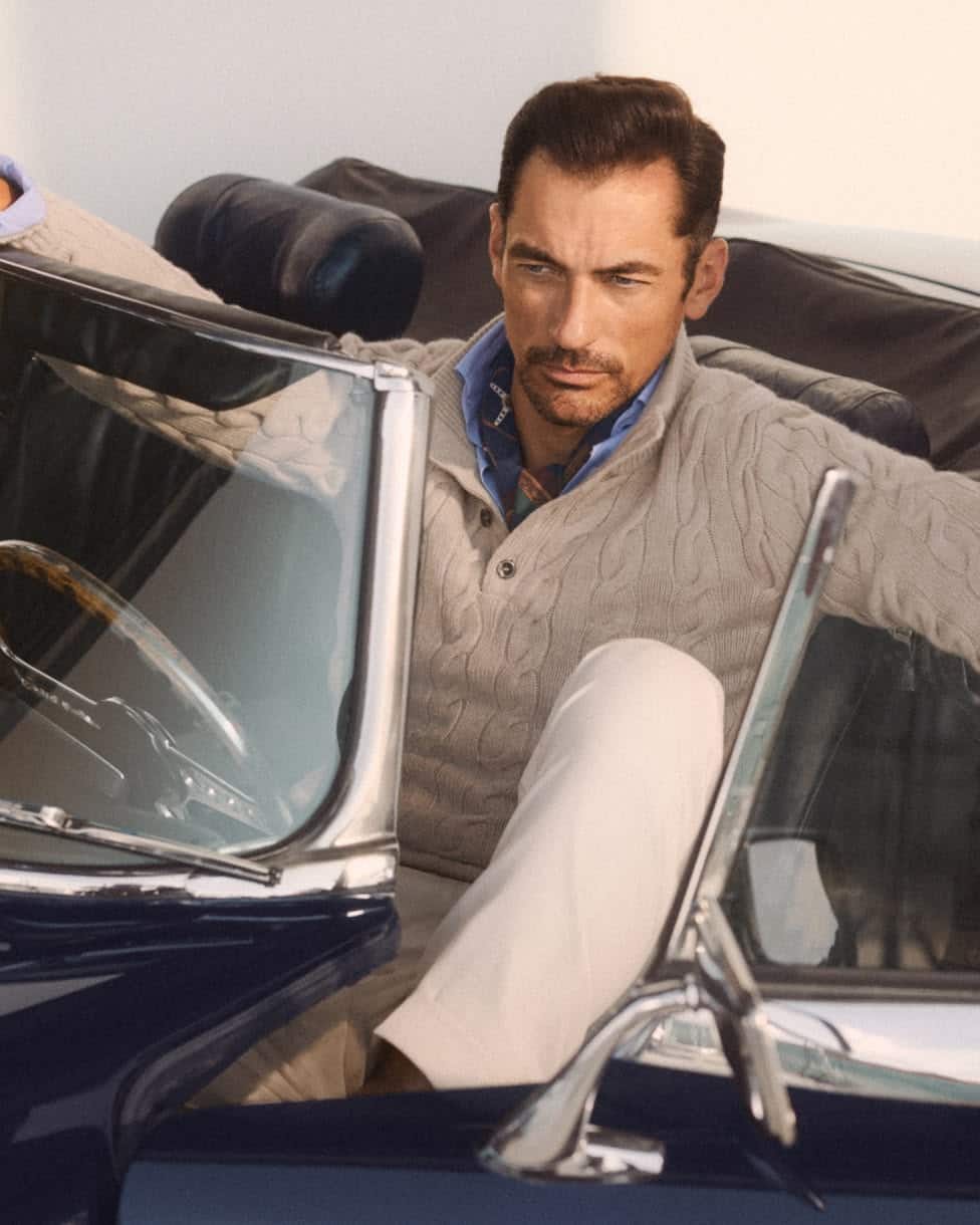 Cable-Knit Cashmere Mock Neck Jumper